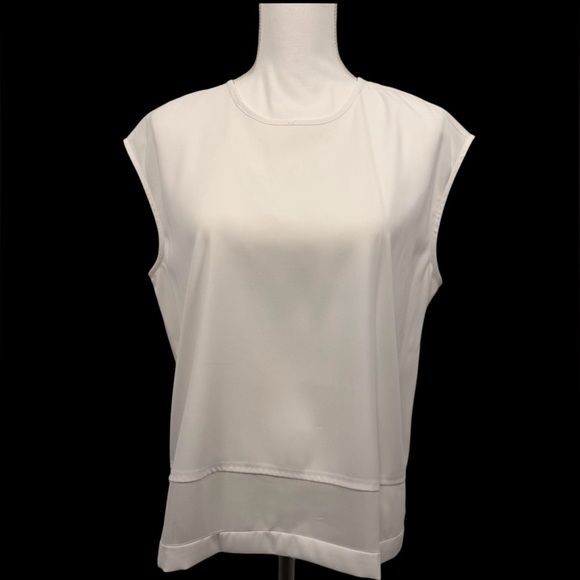 Calvin Klein Tops - Calvin Klein Classic White Blouse Size Large